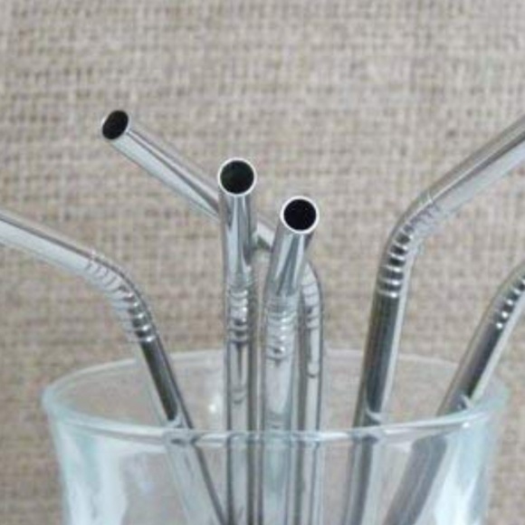 4 Bent Stainless Steel Straws Extra LONG - Picture 7 of 7